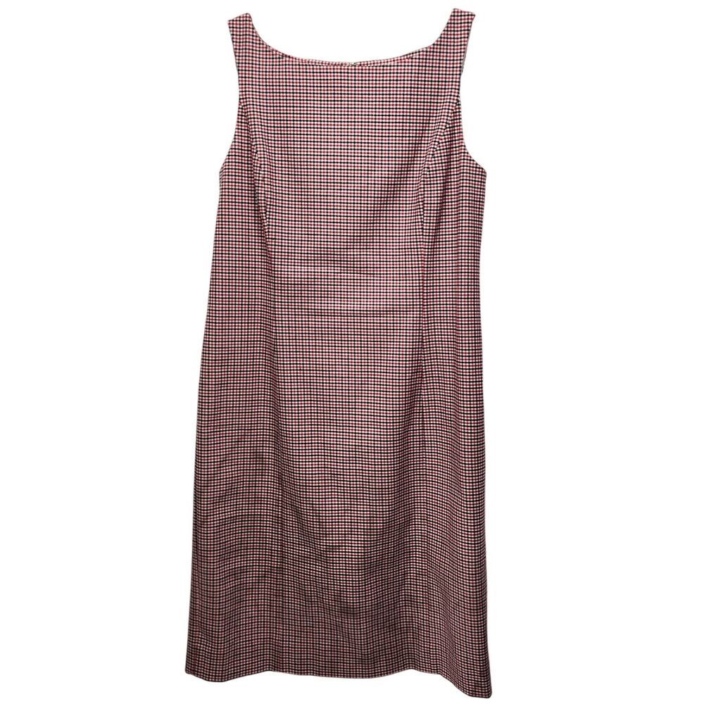 J. Crew Red and Black‎ Plaid Sleeveless Sheath Dress Women's 6